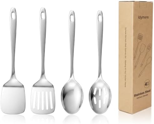 4PCS Stainless Steel Kitchen Cooking Utensils Spatula & Spoons Set