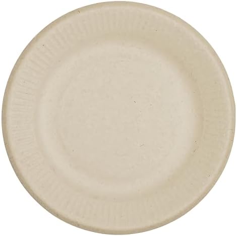 World Centric Compostable Round Paper Plates, 6 Inch (Pack of 250)