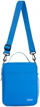 PackIt Freezable Crossbody Lunch Box, Azure Blue