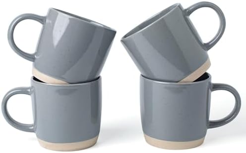 famiware Milkyway Coffee Mugs of 4, 13 oz Mug Set, Ceramic Cup with Handle