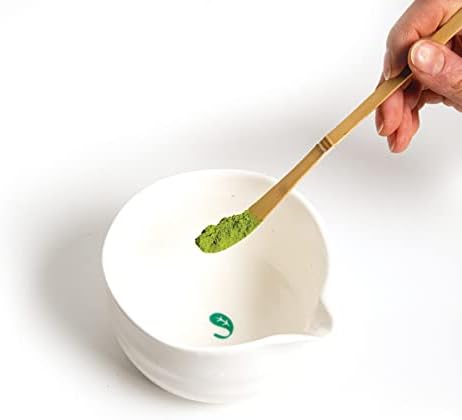 Jade Leaf Matcha Bowl, Hand Made Porcelain with White Matte Glaze