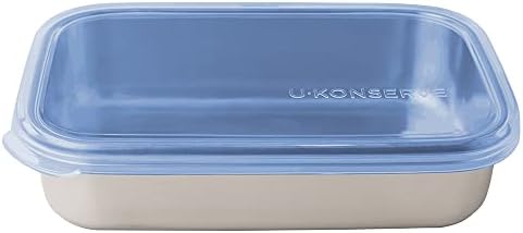 U-Konserve 25 oz Stainless Steel Food Container Bento Box Blue Silicone Lid