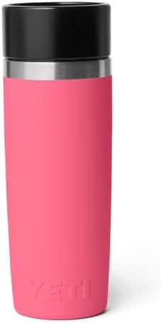 YETI Rambler 16 oz Travel Bottle, Stainless Steel, Vacuum Insulated with Leakproof Commuter Cap, Tropical Pink