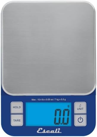 Escali Nutro Digital Food Scale, Multi-Functional Kitchen Appliance, Precise Weight Measuring and Portion Control, Baking and Cooking Made Simple, Stainless Steel Platform, Black, 1 Unit