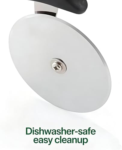 Pizza Cutter Wheel, Stainless Steel Slicer, Sharp Blade with Guard