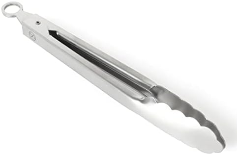 Martha Stewart Richburn 9-Inch Stainless Steel Kitchen Tongs – Durable and Heat-Resistant Cooking and Serving Tool