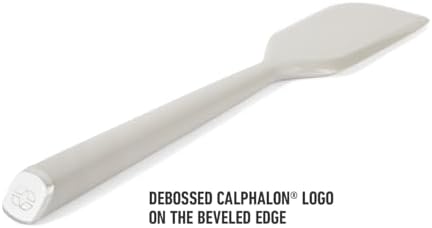 Calphalon Edge Silicone Scraper, Flexible Kitchen Scraper Spatula with Reinforced Core, Heat-Resistant Nonstick-Safe Baking & Mixing Tool for Kitchen Use, Taupe