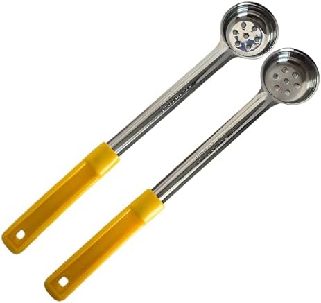 1 oz Slotted Stainless Steel Portion Control Ladle Spoodle - [Pack of 2]