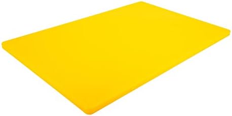 Thirteen Chefs Large 18 x 12 Yellow Cutting Board - Professional 1/2 Inch Thick HDPE for Poultry and Chicken - Food Service and Restaurant Certified
