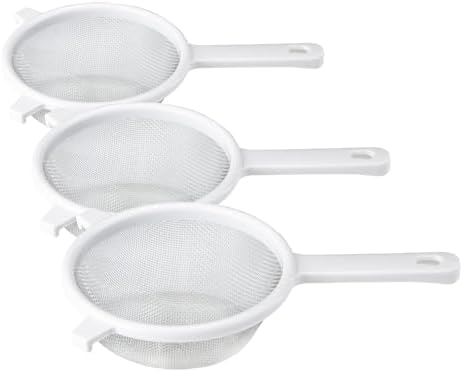 Chef Craft Classic Stainless Steel Mesh Strainer, 6 inches in diameter, White (Pack of 3)