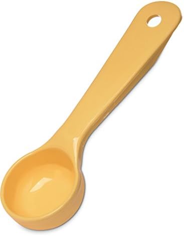 Carlisle FoodService Products Measure Miser Solid Measuring Spoon with Short Handle, 1 Ounce, Yellow (Pack of 5)