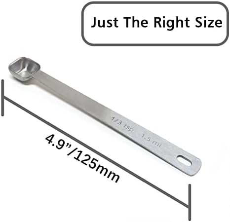 2PCS 1/3tsp(1.5ml) Tiny Measuring Spoon, Small Teaspoon for Tiny Amounts