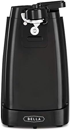 bella Electric Can Opener and Knife Sharpener, Black