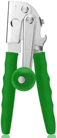 UHIYEE Commercial Can Opener Heavy Duty, Hand Crank for Large Cans, Green