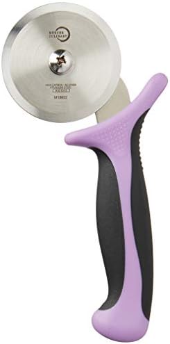 Mercer Culinary Millennia Pizza Cutter with Purple Handle, 2.75 Inch Wheel, Stainless Steel