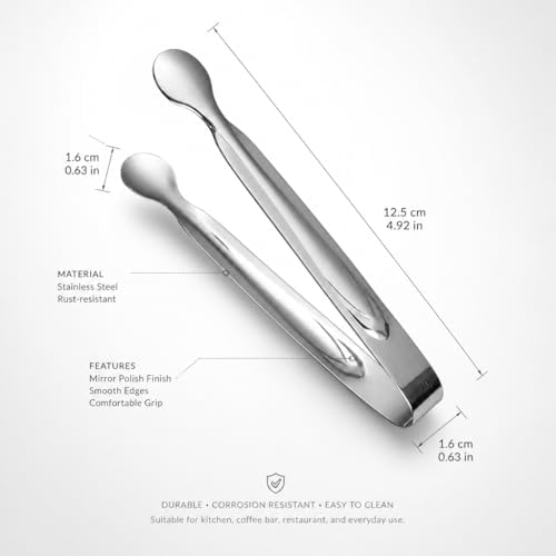 Small Serving Tongs,Ice Tongs,Sugar Tongs,Kitchen Tiny Tongs for Appetizers,12 PCS(6 Inch)