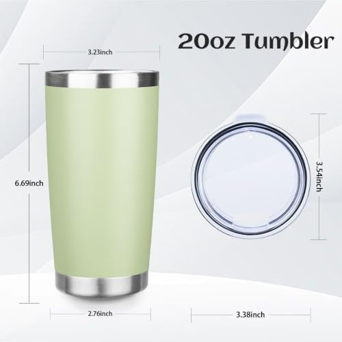 StarSpeed 20oz Stainless Steel Travel Coffee Tumbler,Matcha Green