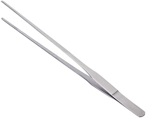 OIIKI Stainless Steel Polished Extra-Long 10.6 inch Tongs Tweezers