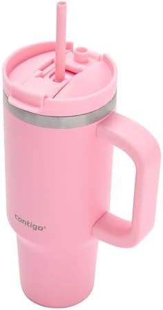 Contigo Streeterville Tumbler Thermal Mug, Handle & Straw, 29 Hours Cold