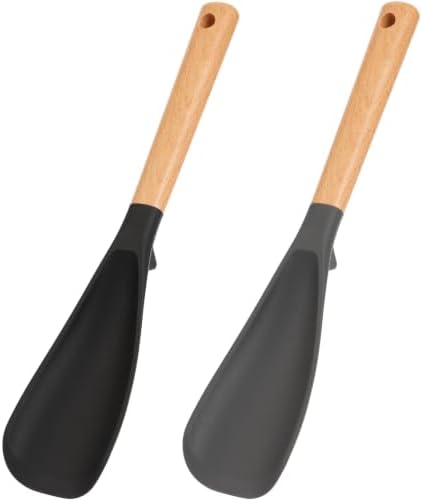 2 Pack Silicone Cooking Spoon for Nonstick Cookware, Silicone Spatula Spoon