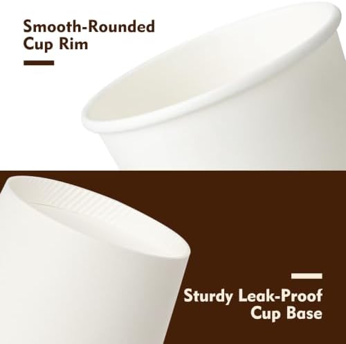 YEEHAW 16 oz 100 Pack Disposable Coffee Cups with Lids & Sleeves