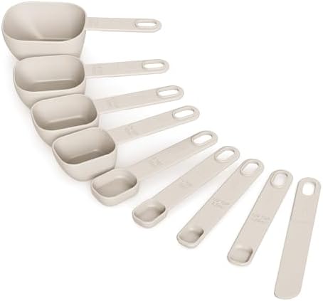 bella 9 Pc Nested Measuring Cup & Spoon Set, BPA & BPS-free nylon, Oatmilk