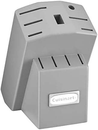 Cuisinart C77SSW-12PG Color Pro Collection 12 Piece Knife Block Set, White with Grey Block