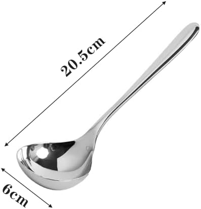 4 Pcs Small Ladle Sauce Ladle SUS 304 Stainless Steel Small Serving Ladles Gravy Soup Spoon Ladles 8-Inch (Silver)