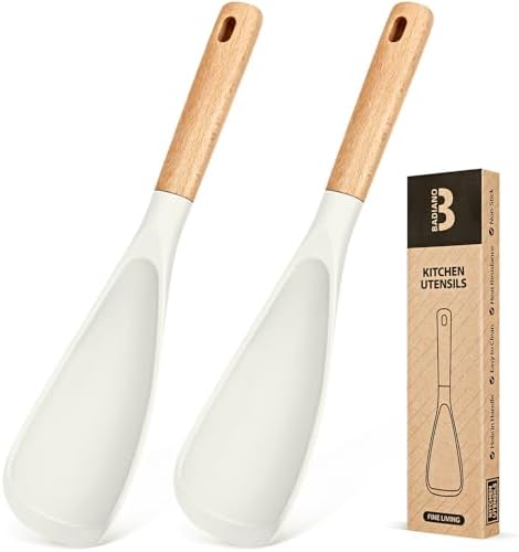 Badiano Silicone Cooking Spoon for Nonstick Cookwares, Multi-function,11.4"