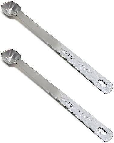 2PCS 1/3tsp(1.5ml) Tiny Measuring Spoon, Small Teaspoon for Tiny Amounts