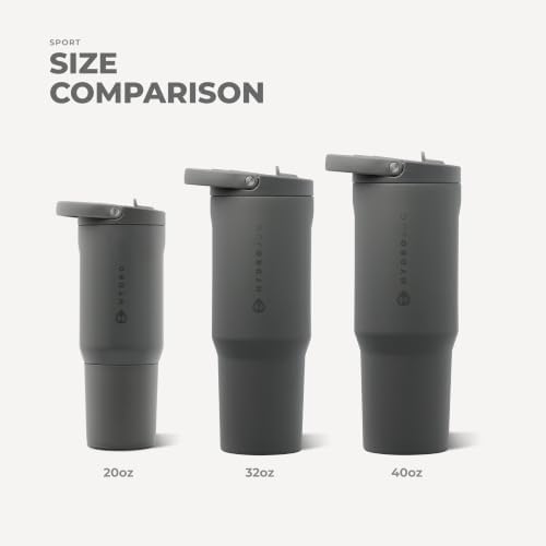 HydroJug Sport 40 oz Insulated Stainless Steel Water Bottle, Stone