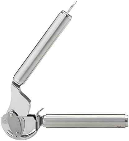 Rösle 12895 Stainless Steel Garlic & Ginger Press with Scraper for Effortless Mincing with Easy Cleanup, 13-inch
