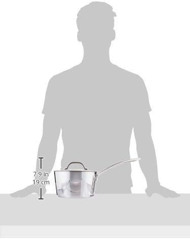 Viking Contemporary 3-Ply Stainless Steel Sauce Pan with Glass Lid, 3.4 Quart Saucepan Cooking Pot, Dishwasher and Oven Safe, Induction Ready, Silver
