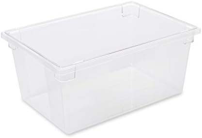 Rubbermaid Commercial Products Polycarbonate Food Storage Box/Tote, 16.5 Gallon, Clear, for Restaurant/Kitchen/Cafeteria