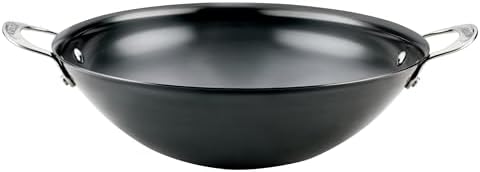Anolon EverLast N2 Carbon Steel Wok, 14-Inch, Black