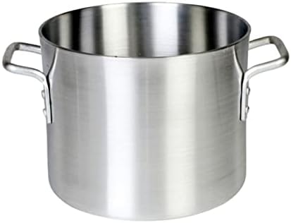 TrueCraftware- 8 qt. Aluminum Stock Pot with Riveted Handles 4mm Thickness- Multipurpose Pot Cookware Large Stockpot Stew For Cooking Simmering Soup Seafood Stock Home Kitchen Restaurant