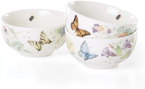 Lenox Butterfly Meadow Porcelain 3-Piece Mini Bowl Set