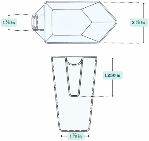 2 Cup (1 Pint | 16 Oz. | 500 mL) Scoop for Coffee, Protein Powder, Pet Food, Spices, Grains and Dry Goods – Plastic Food-Grade, BPA-Free Measuring Cup (Pack of 2)