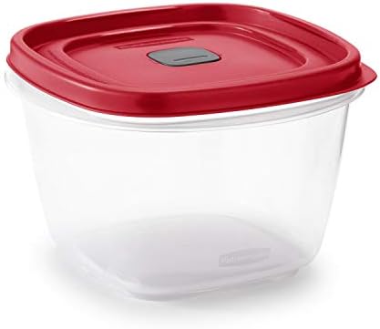 Rubbermaid Easy Find Vented Lid Food Storage Containers 7-Cup Red