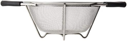 ExcelSteel Professional Quality Heavy Gauge Mesh Colander With Santopreme Handles, 6-1/2-Inch