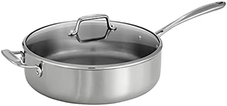 Tramontina Boston Tri-Ply Clad Stainless Steel 6-Quart Saute Pan with Lid