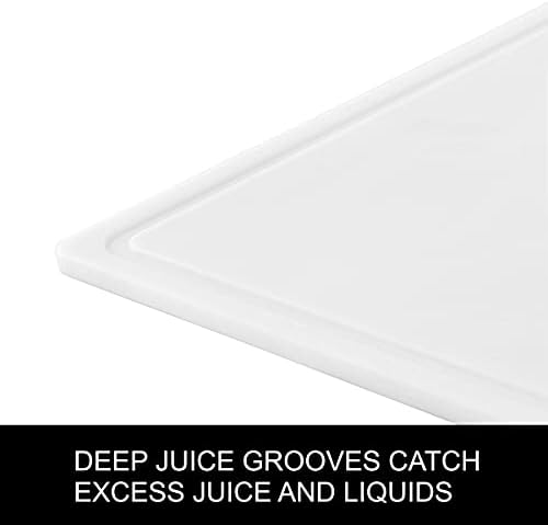 Farberware 15 x 20 Inch Extra Large Plastic Cutting Board, White