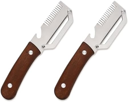 3 in 1 Multifunction Vegetable Peeler with Wooden Handle 2 Pcs