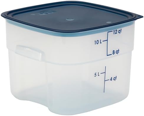 Cambro FreshPro 12 Quart (QT) Food Storage Container with Lid (Restaurant Grade) - for Food Prep, Commercial Kitchen, Pet and Dog Food Container (Translucent)