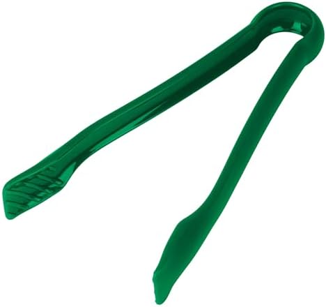 DecorRack 3 Piece Plastic Tong Set, 6-8-10 in Heavy Duty (Green)