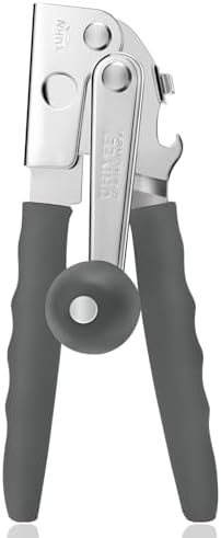 UHIYEE Commercial Can Opener Heavy Duty, Hand Crank for Large Cans, Gray