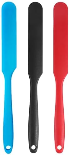 3 Pcs Jar Spatula,Sourdough Spatula with Long Handle,Silicone Skinny Spatulas Scraper for Jars