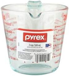 Pyrex Prepware 6001075 Measuring Cup, Red Graphics, Clear