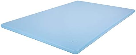 18 x 12 Large Blue Plastic Cutting Board for Fish, Seafood, Shellfish - 1/2 Inch Thick HDPP, NSF and Commercial Grade