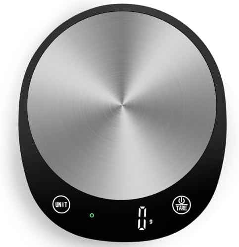 Homebuds 22lb Digital Food Scale Grams and Ounces in 1g, High Precision Assured by Kitchen Scale Professional Factory Since 2001, Gram Scale for Cooking and Baking, LED, 3*AAA Included, Black